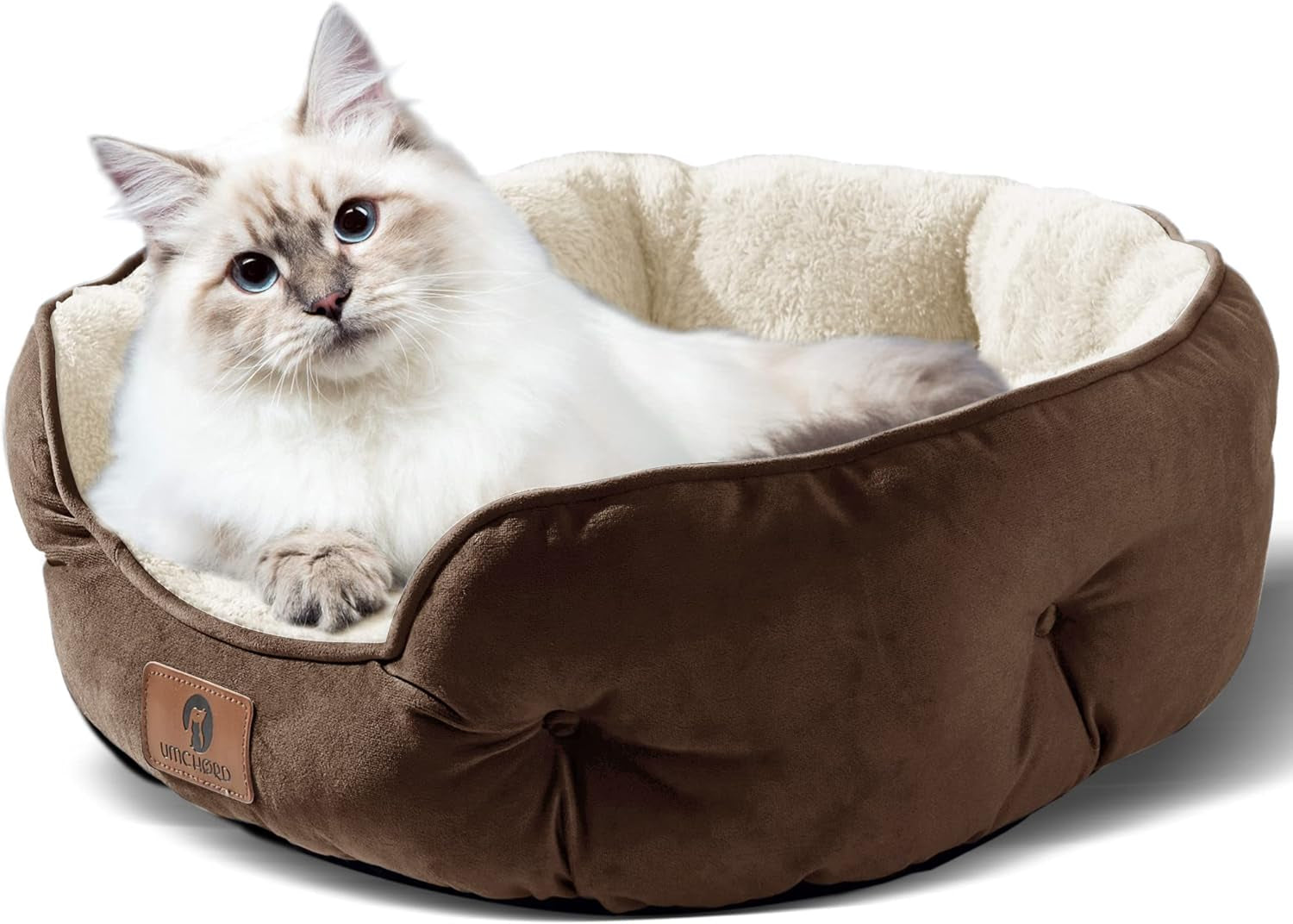 Plush Small Dog Bed for Small Dogs, Cat Beds for Indoor Cats, Pet Bed for Puppy and Kitty, Extra Soft & Machine Washable 